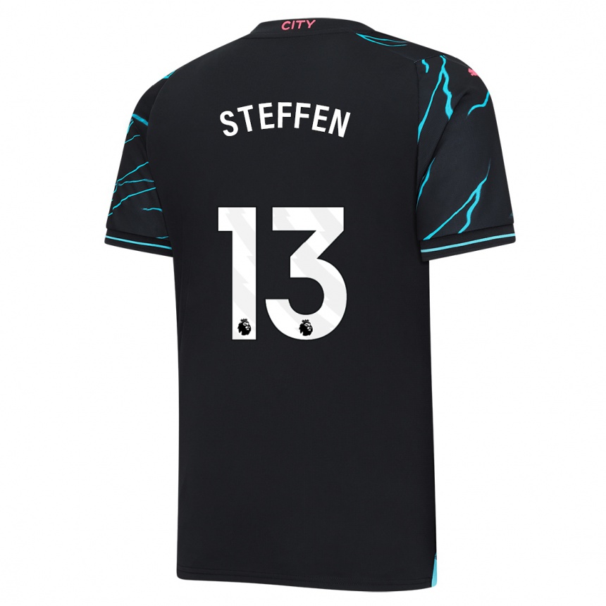 Vaikiškas Zack Steffen #13 Tamsiai Mėlyna Trečias Marškinėliai 2023/24 T-Shirt