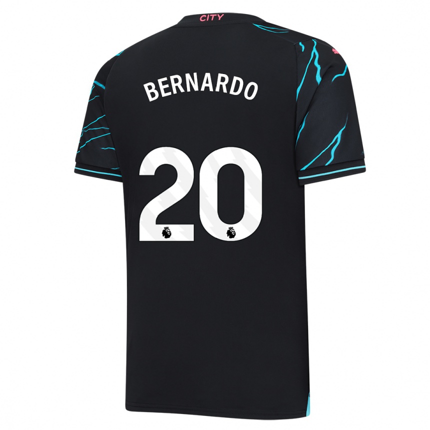 Vaikiškas Bernardo Silva #20 Tamsiai Mėlyna Trečias Marškinėliai 2023/24 T-Shirt