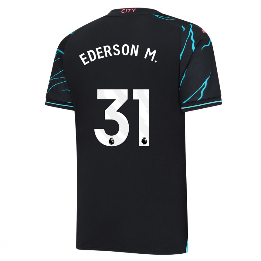 Vaikiškas Ederson Moraes #31 Tamsiai Mėlyna Trečias Marškinėliai 2023/24 T-Shirt