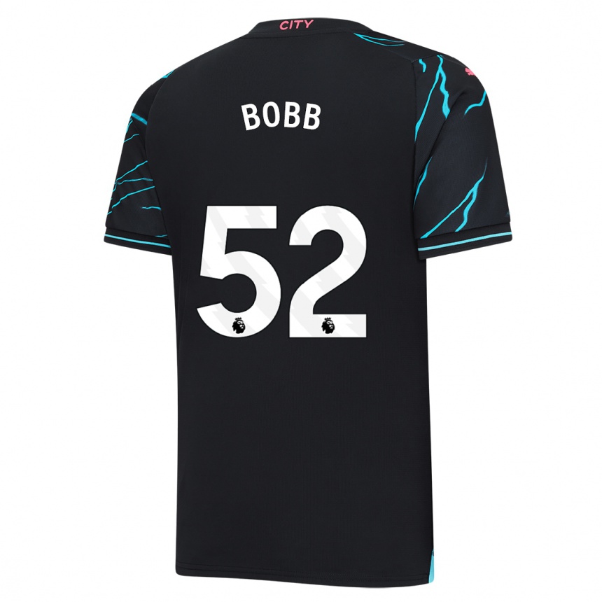 Vaikiškas Oscar Bobb #52 Tamsiai Mėlyna Trečias Marškinėliai 2023/24 T-Shirt