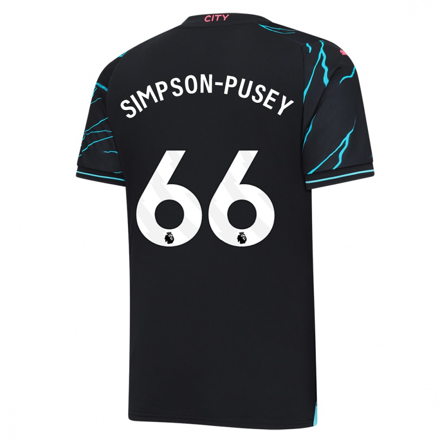 Vaikiškas Jahmai Simpson-Pusey #66 Tamsiai Mėlyna Trečias Marškinėliai 2023/24 T-Shirt