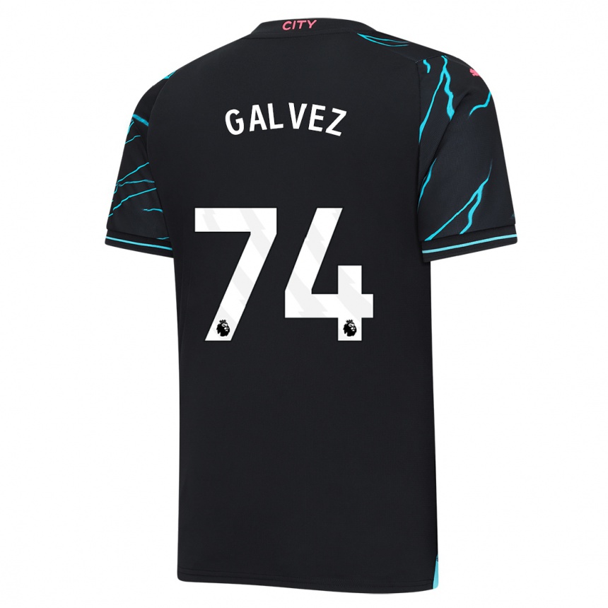 Vaikiškas Tomas Galvez #74 Tamsiai Mėlyna Trečias Marškinėliai 2023/24 T-Shirt