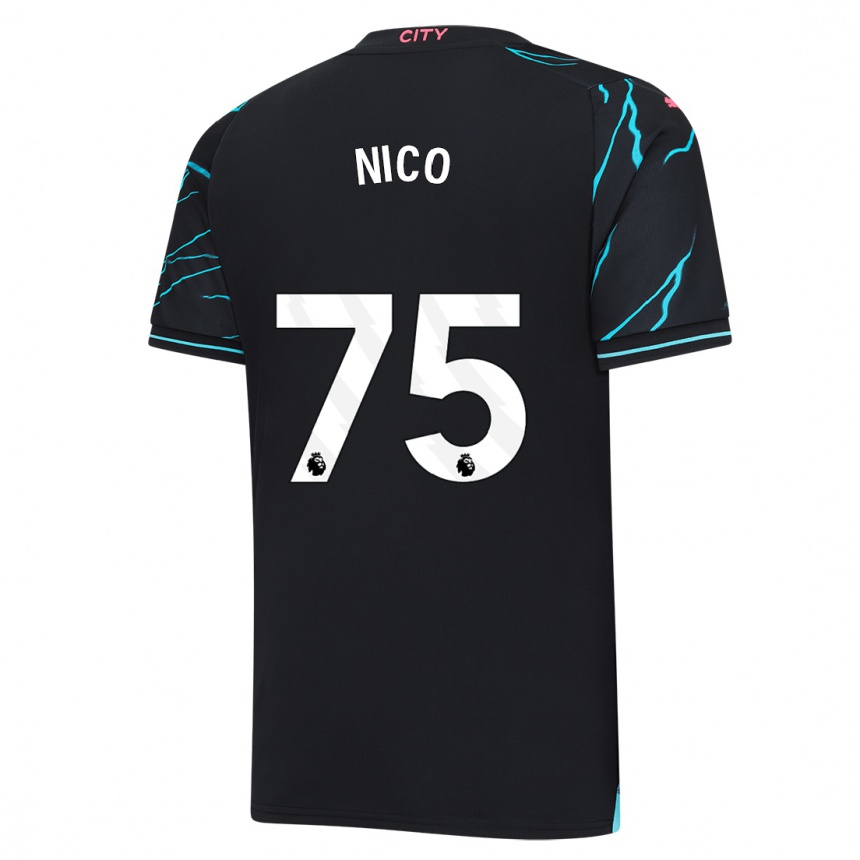 Vaikiškas Nico O'reilly #75 Tamsiai Mėlyna Trečias Marškinėliai 2023/24 T-Shirt