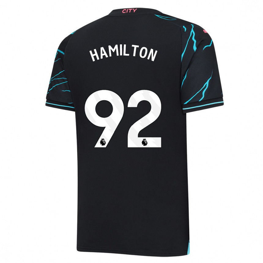 Vaikiškas Micah Hamilton #92 Tamsiai Mėlyna Trečias Marškinėliai 2023/24 T-Shirt