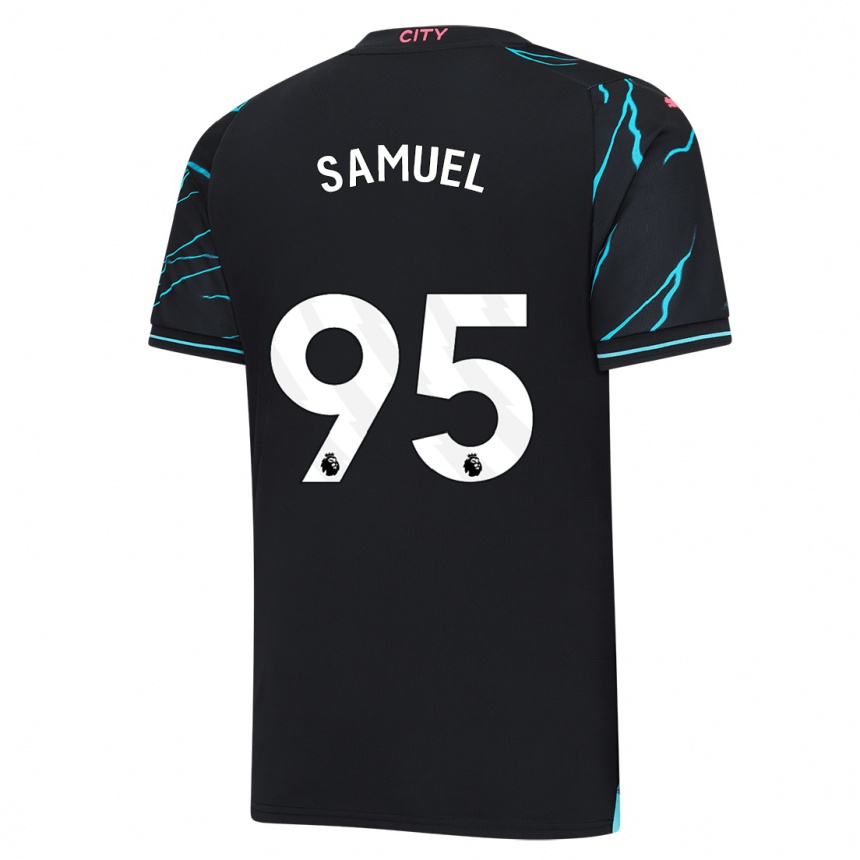 Vaikiškas Lakyle Samuel #95 Tamsiai Mėlyna Trečias Marškinėliai 2023/24 T-Shirt