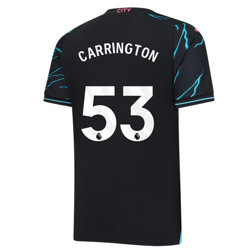 Vaikiškas Ezra Carrington #53 Tamsiai Mėlyna Trečias Marškinėliai 2023/24 T-Shirt