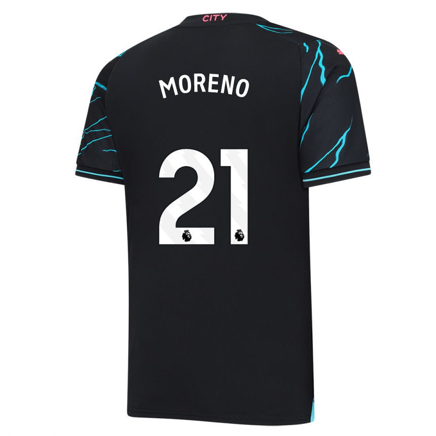 Vaikiškas Marlos Moreno #21 Tamsiai Mėlyna Trečias Marškinėliai 2023/24 T-Shirt