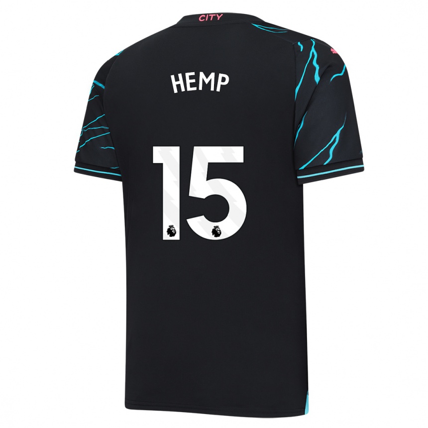 Vaikiškas Lauren Hemp #15 Tamsiai Mėlyna Trečias Marškinėliai 2023/24 T-Shirt