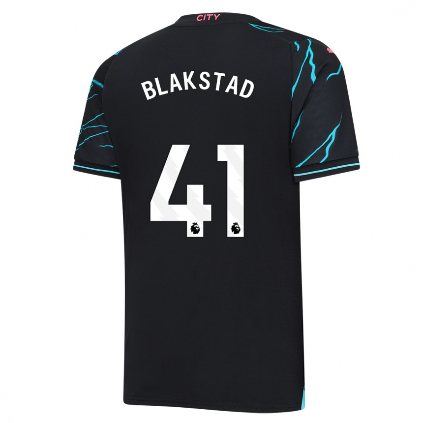 Vaikiškas Julie Blakstad #41 Tamsiai Mėlyna Trečias Marškinėliai 2023/24 T-Shirt