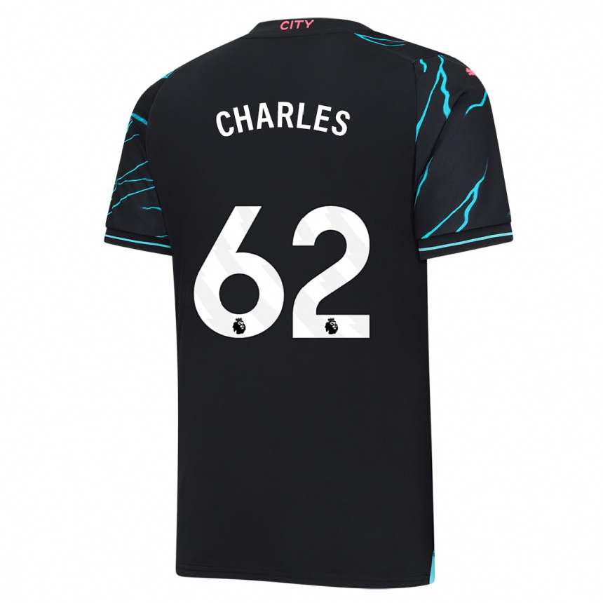 Vaikiškas Shea Charles #62 Tamsiai Mėlyna Trečias Marškinėliai 2023/24 T-Shirt