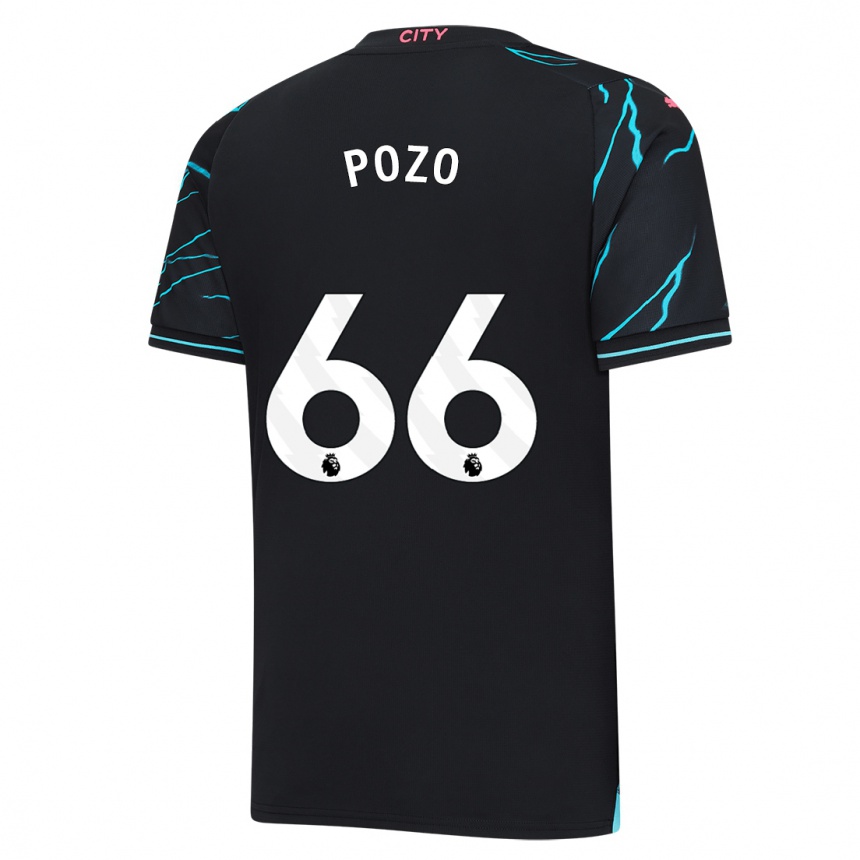 Vaikiškas Iker Pozo #66 Tamsiai Mėlyna Trečias Marškinėliai 2023/24 T-Shirt