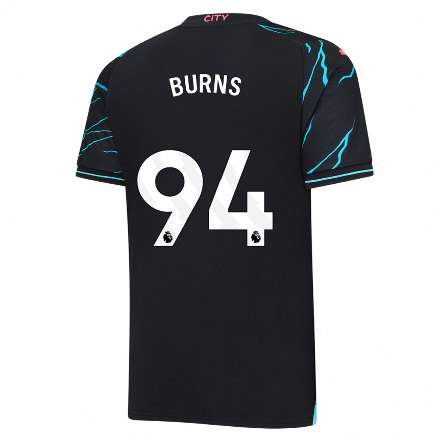 Vaikiškas Finley Burns #94 Tamsiai Mėlyna Trečias Marškinėliai 2023/24 T-Shirt