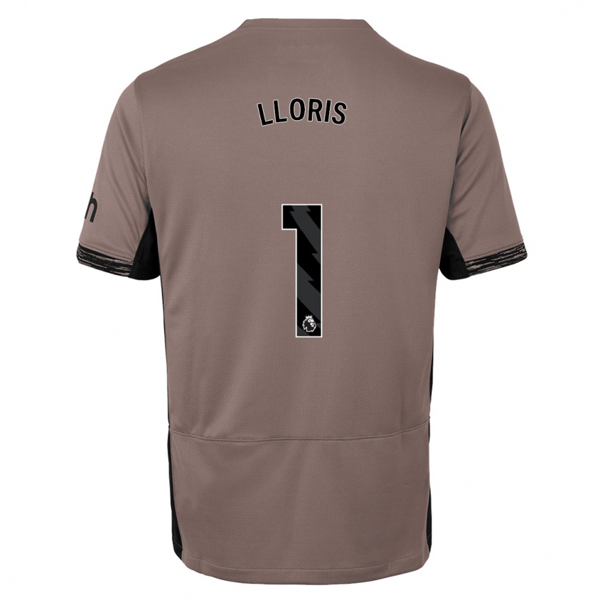 Vaikiškas Hugo Lloris #1 Tamsiai Smėlio Spalvos Trečias Marškinėliai 2023/24 T-Shirt