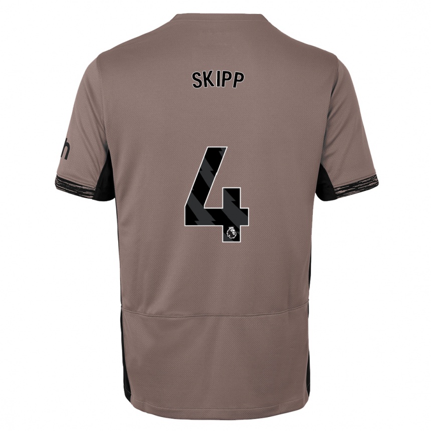 Vaikiškas Oliver Skipp #4 Tamsiai Smėlio Spalvos Trečias Marškinėliai 2023/24 T-Shirt