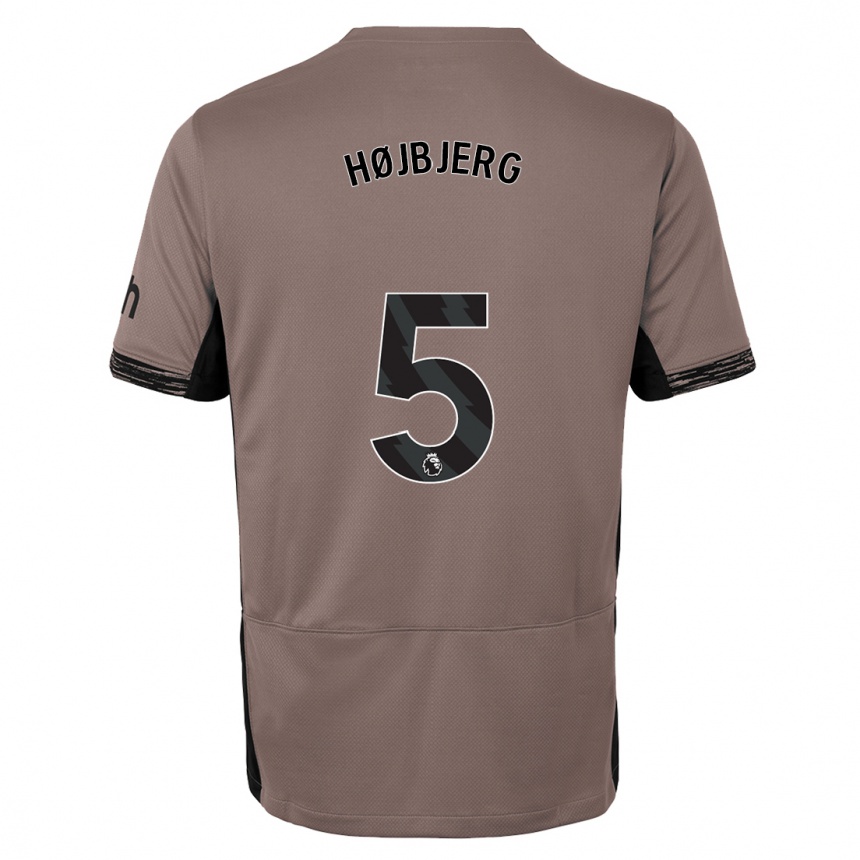 Vaikiškas Pierre Emile Hojbjerg #5 Tamsiai Smėlio Spalvos Trečias Marškinėliai 2023/24 T-Shirt