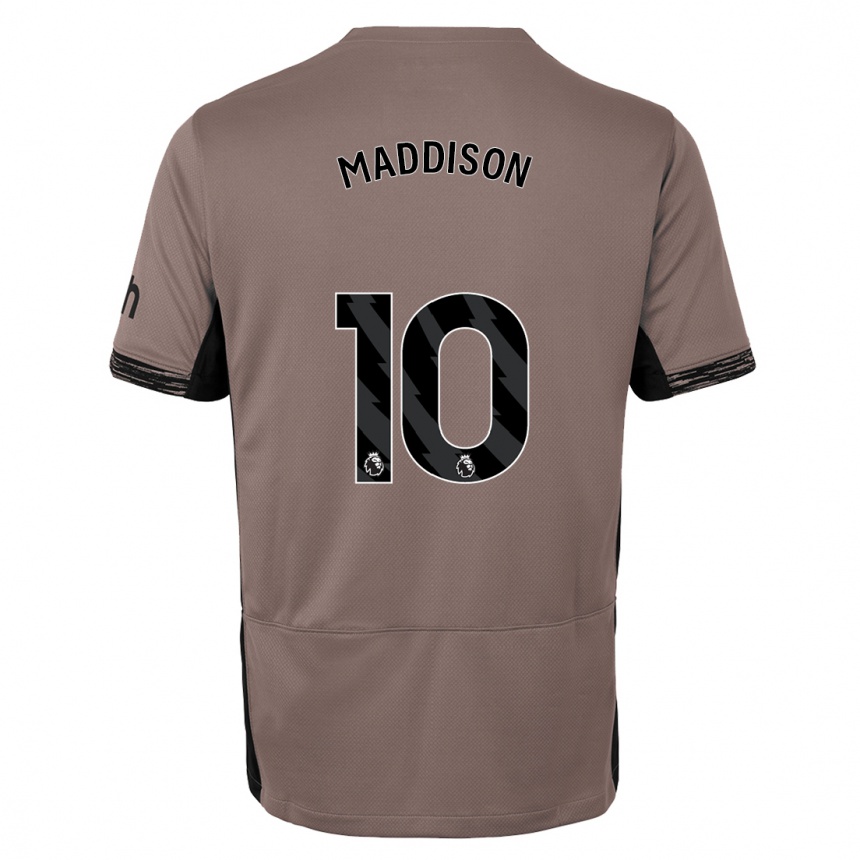 Vaikiškas James Maddison #10 Tamsiai Smėlio Spalvos Trečias Marškinėliai 2023/24 T-Shirt