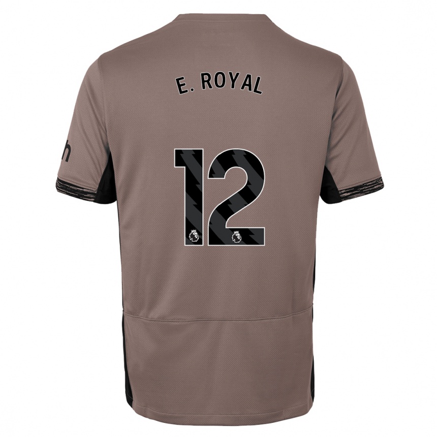 Vaikiškas Emerson Royal #12 Tamsiai Smėlio Spalvos Trečias Marškinėliai 2023/24 T-Shirt