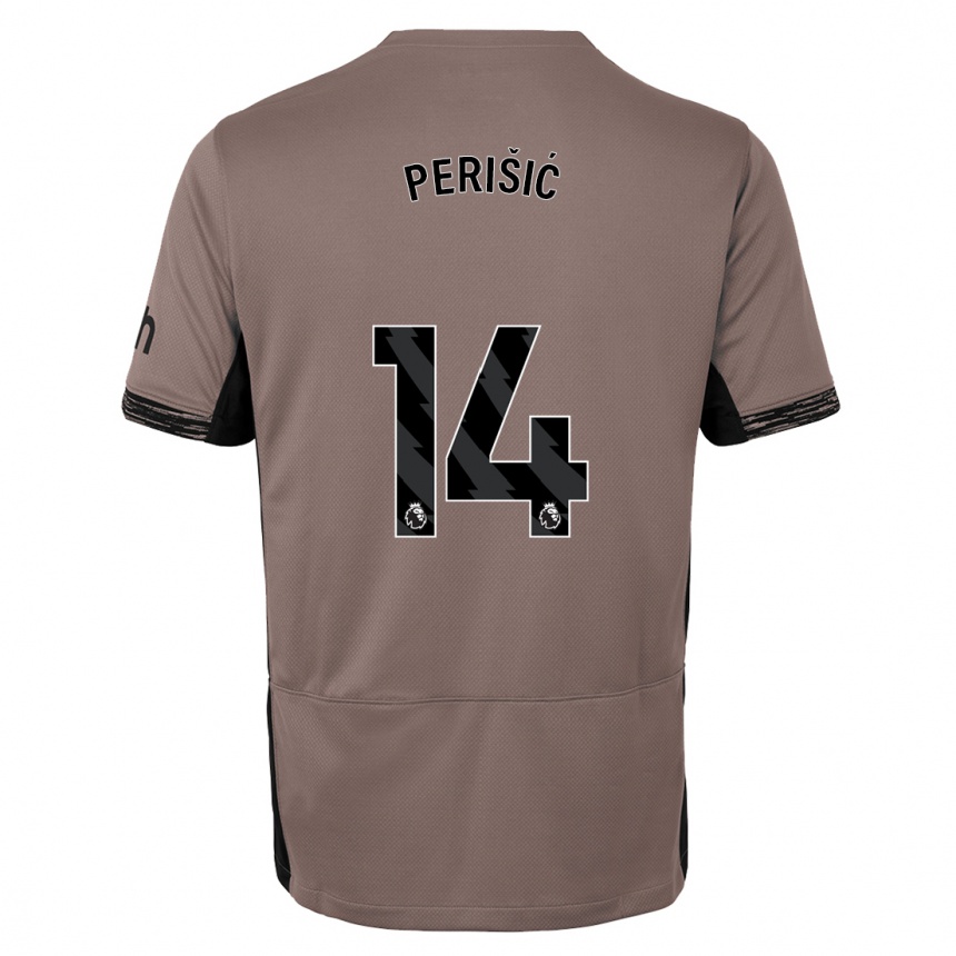 Vaikiškas Ivan Perisic #14 Tamsiai Smėlio Spalvos Trečias Marškinėliai 2023/24 T-Shirt