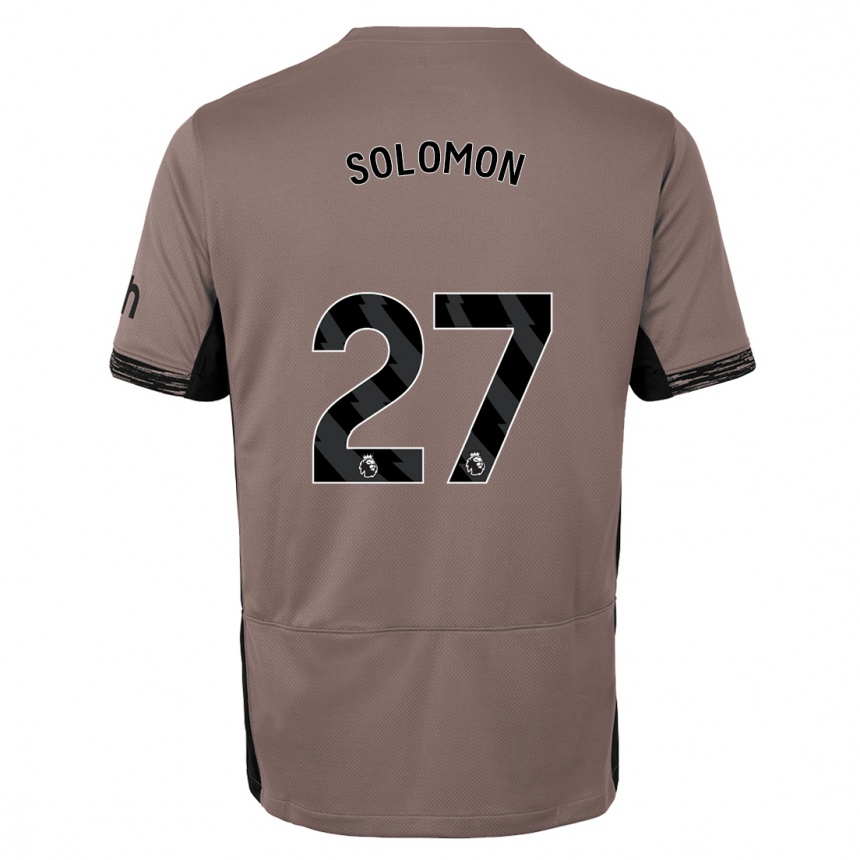 Vaikiškas Manor Solomon #27 Tamsiai Smėlio Spalvos Trečias Marškinėliai 2023/24 T-Shirt