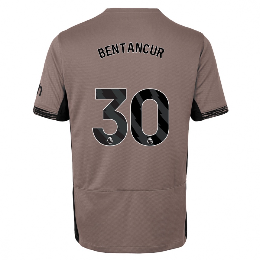 Vaikiškas Rodrigo Bentancur #30 Tamsiai Smėlio Spalvos Trečias Marškinėliai 2023/24 T-Shirt