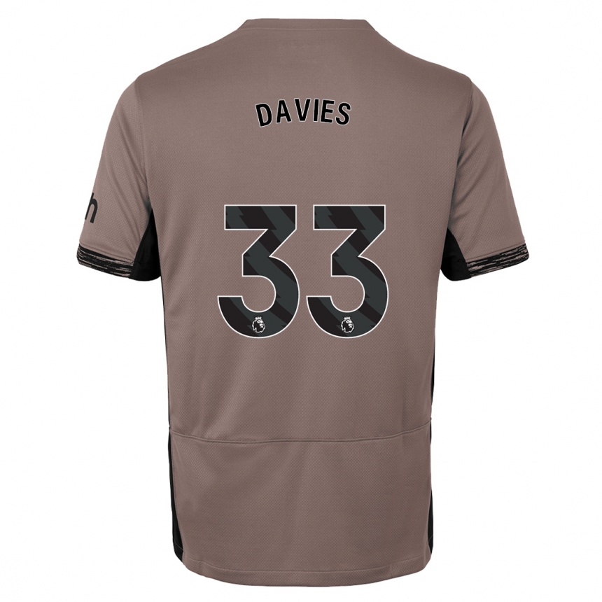 Vaikiškas Ben Davies #33 Tamsiai Smėlio Spalvos Trečias Marškinėliai 2023/24 T-Shirt