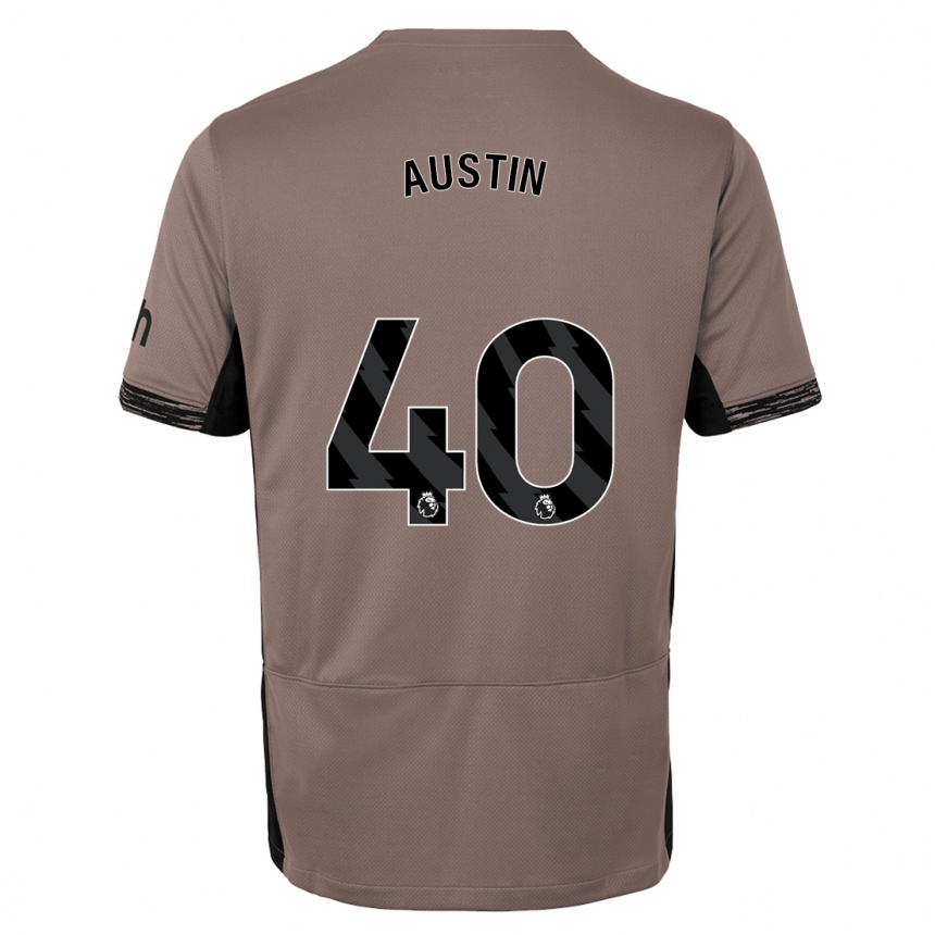 Vaikiškas Brandon Austin #40 Tamsiai Smėlio Spalvos Trečias Marškinėliai 2023/24 T-Shirt