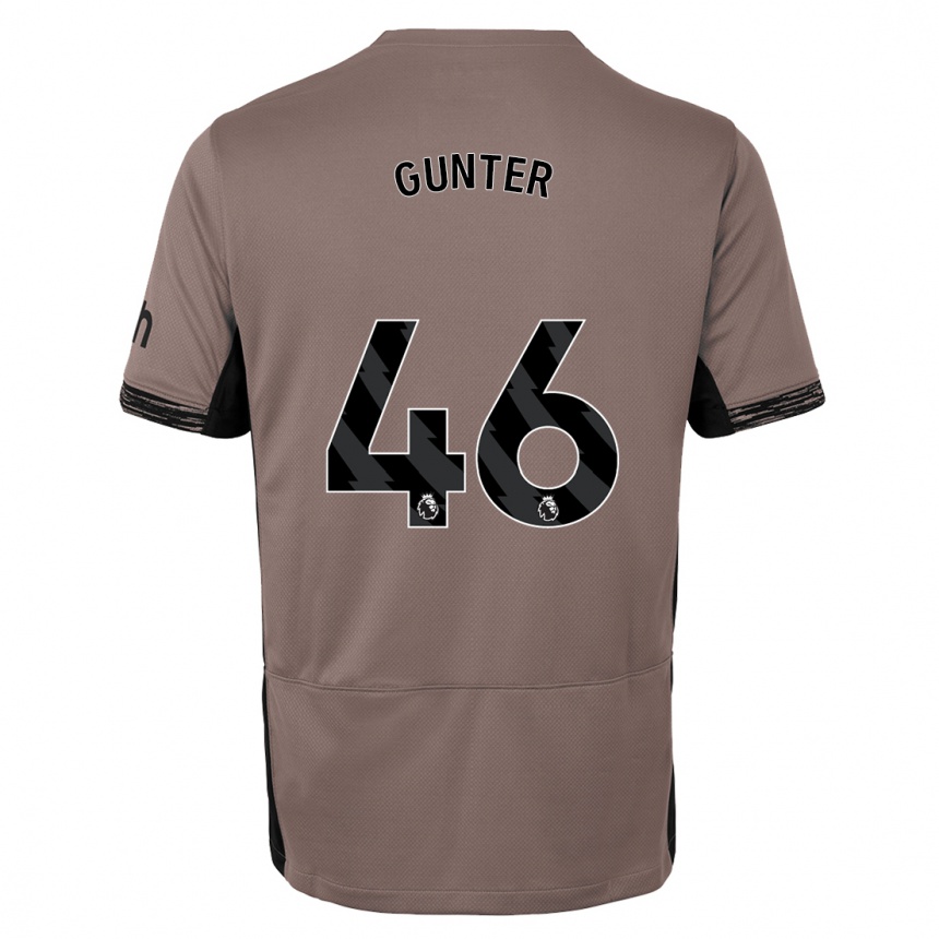 Vaikiškas Luca Gunter #46 Tamsiai Smėlio Spalvos Trečias Marškinėliai 2023/24 T-Shirt