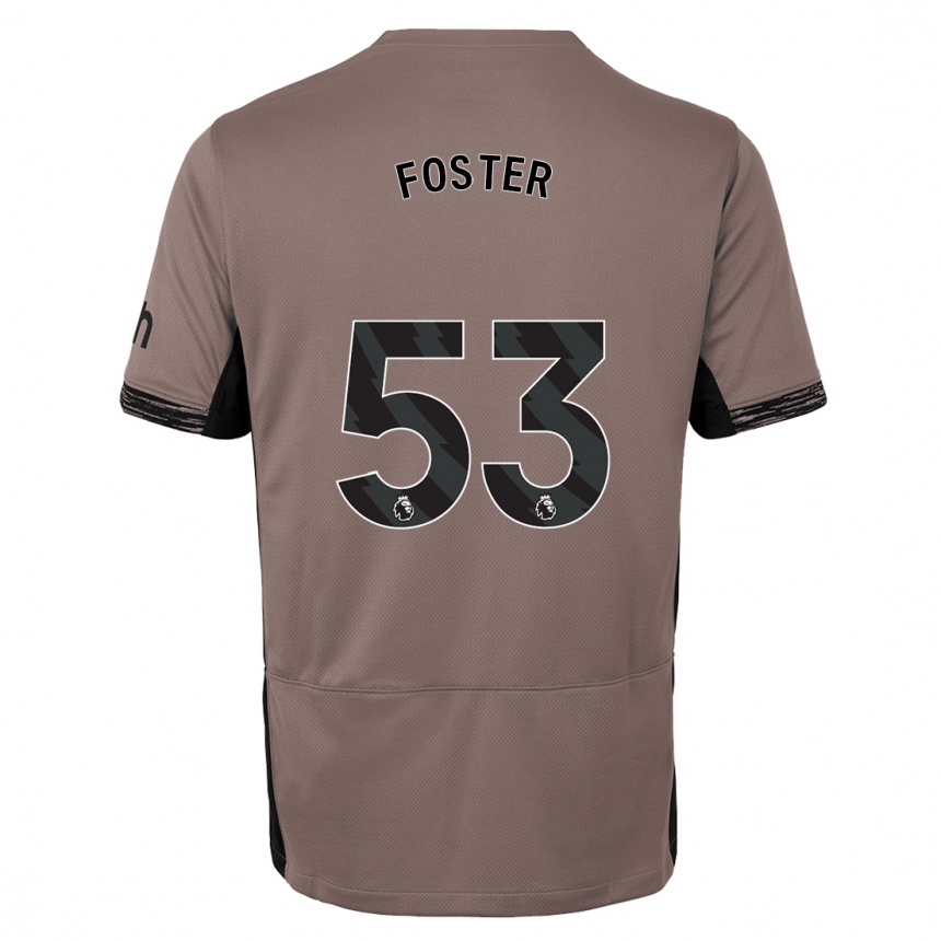 Vaikiškas Brooklyn Lyons Foster #53 Tamsiai Smėlio Spalvos Trečias Marškinėliai 2023/24 T-Shirt