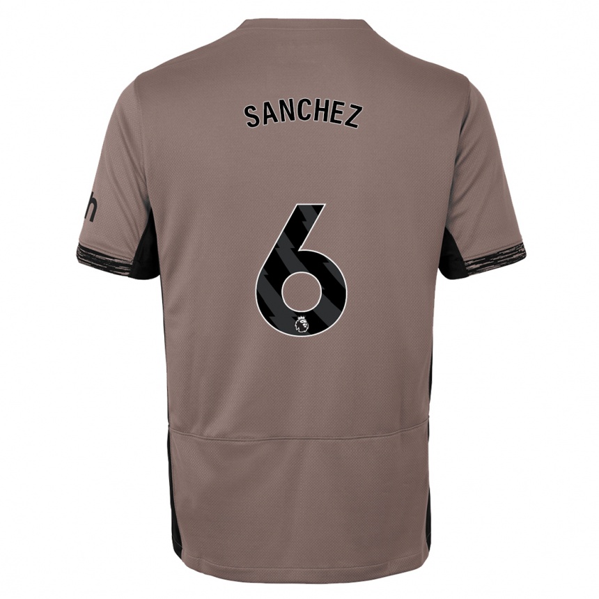 Vaikiškas Davinson Sanchez #6 Tamsiai Smėlio Spalvos Trečias Marškinėliai 2023/24 T-Shirt