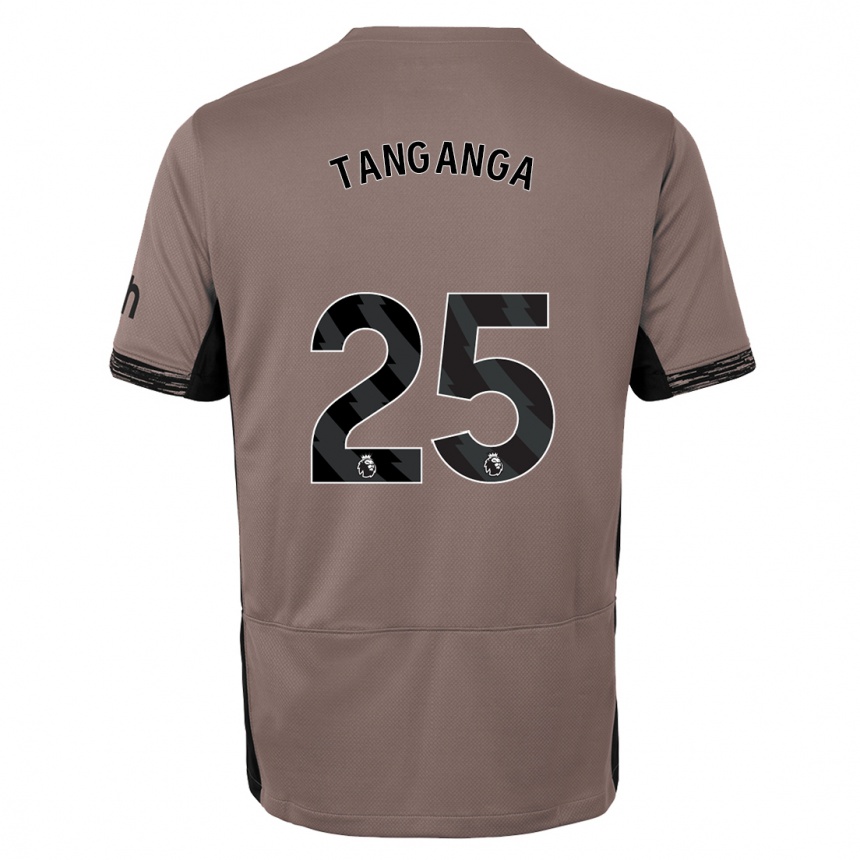 Vaikiškas Japhet Tanganga #25 Tamsiai Smėlio Spalvos Trečias Marškinėliai 2023/24 T-Shirt