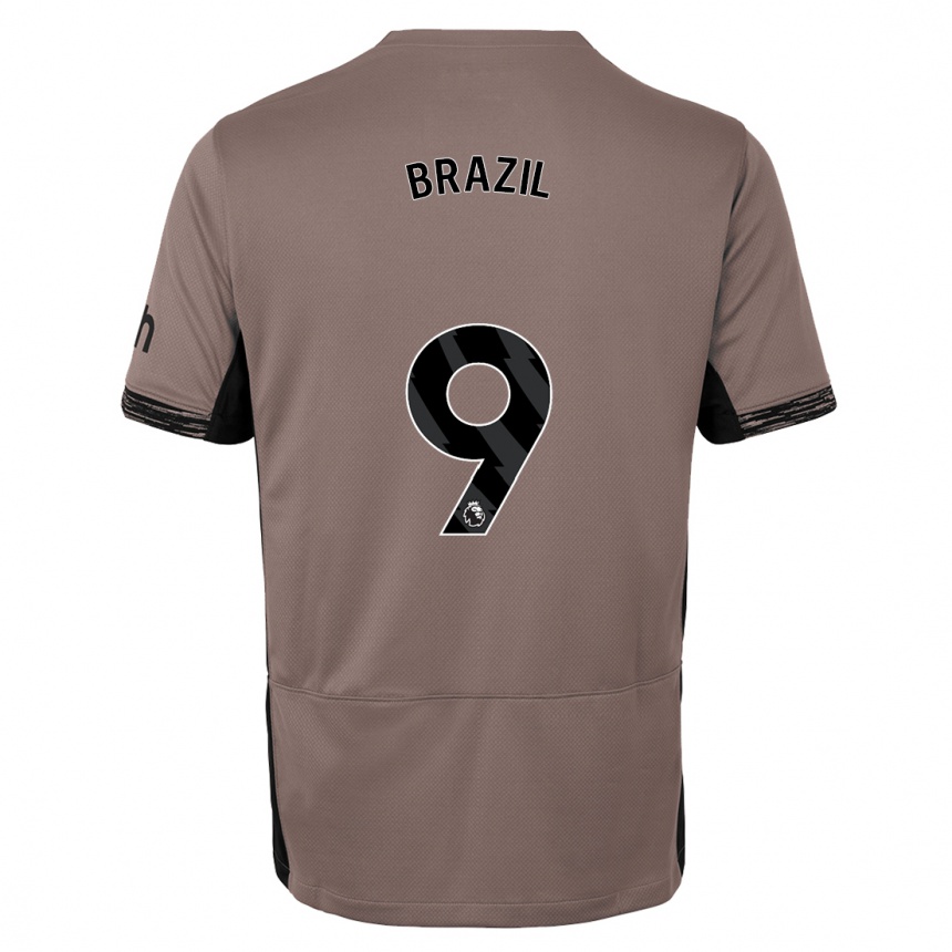 Vaikiškas Ellie Brazil #9 Tamsiai Smėlio Spalvos Trečias Marškinėliai 2023/24 T-Shirt