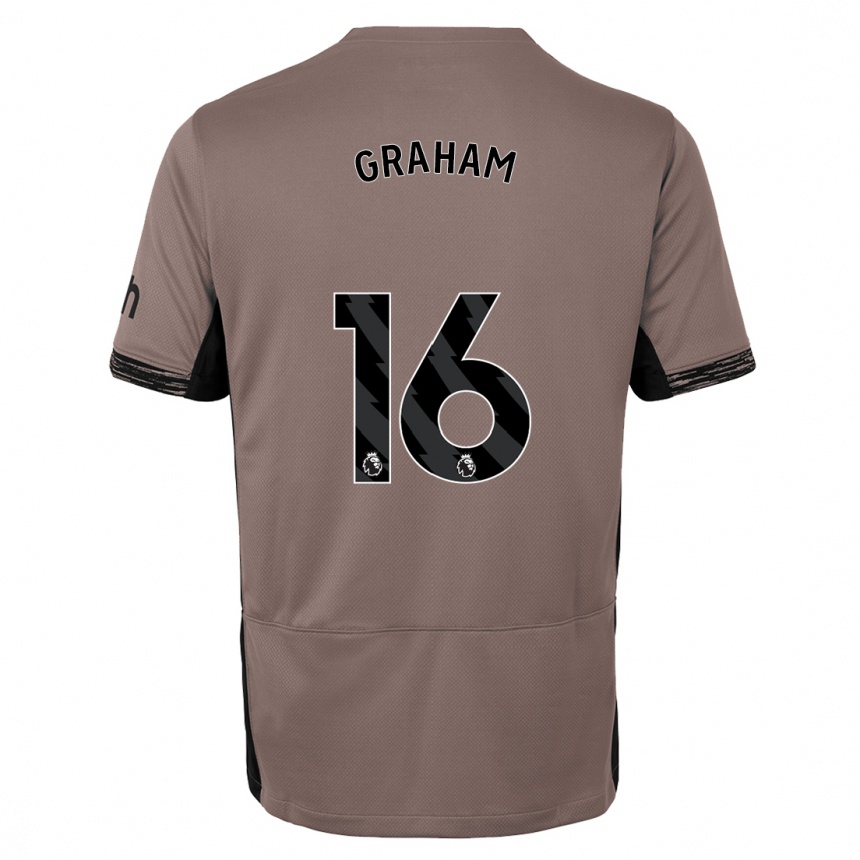 Vaikiškas Kit Graham #16 Tamsiai Smėlio Spalvos Trečias Marškinėliai 2023/24 T-Shirt