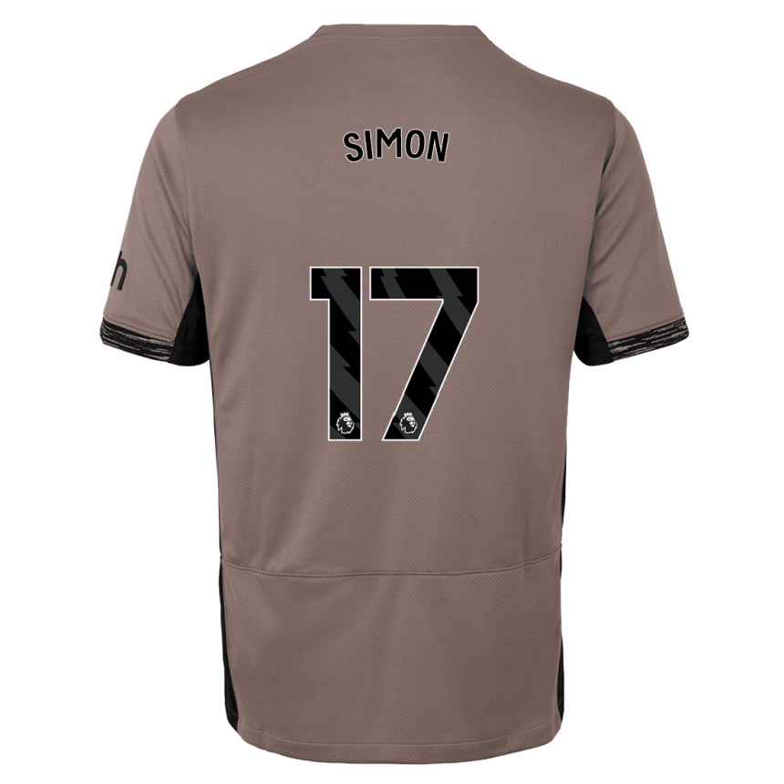 Vaikiškas Kyah Simon #17 Tamsiai Smėlio Spalvos Trečias Marškinėliai 2023/24 T-Shirt