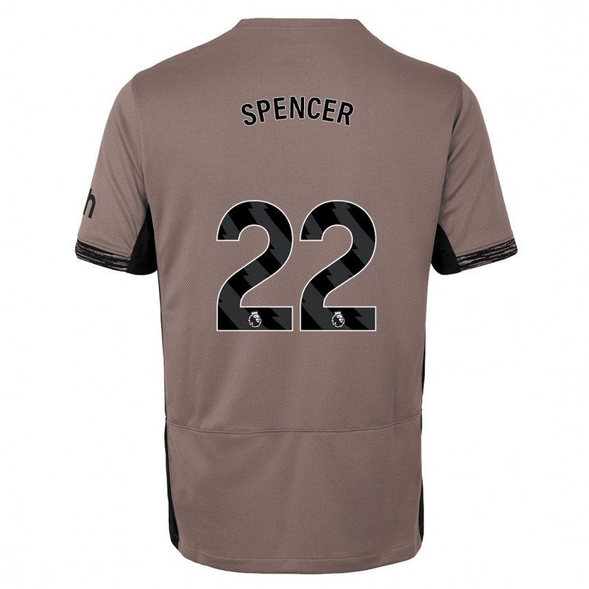 Vaikiškas Rebecca Spencer #22 Tamsiai Smėlio Spalvos Trečias Marškinėliai 2023/24 T-Shirt