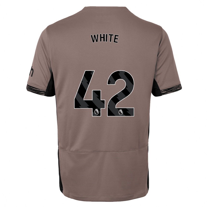 Vaikiškas Harvey White #42 Tamsiai Smėlio Spalvos Trečias Marškinėliai 2023/24 T-Shirt