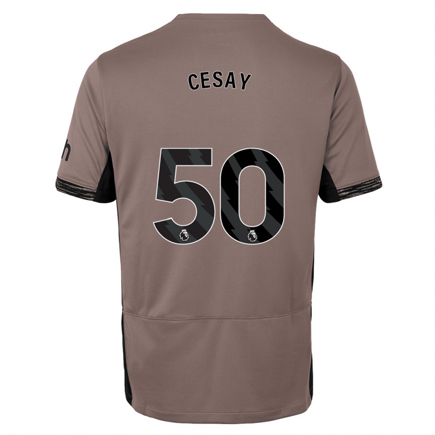 Vaikiškas Kallum Cesay #50 Tamsiai Smėlio Spalvos Trečias Marškinėliai 2023/24 T-Shirt