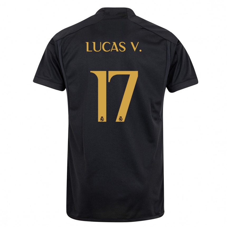 Vaikiškas Lucas Vazquez #17 Juoda Trečias Marškinėliai 2023/24 T-Shirt