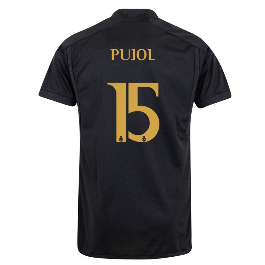 Vaikiškas Edgar Pujol #15 Juoda Trečias Marškinėliai 2023/24 T-Shirt