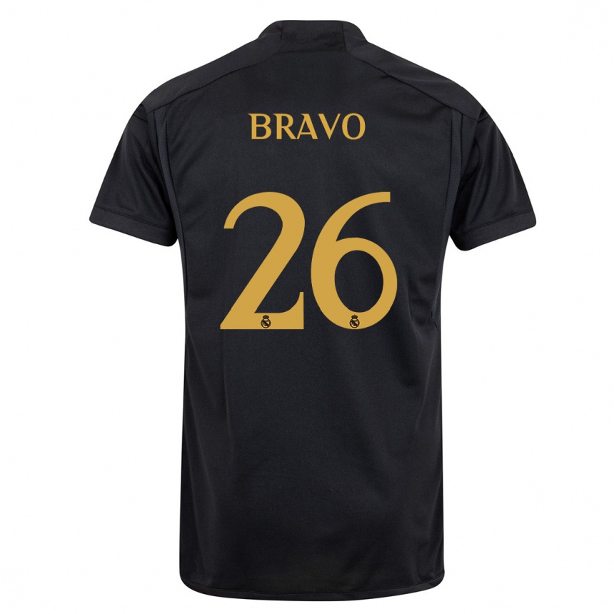 Vaikiškas Iker Bravo #26 Juoda Trečias Marškinėliai 2023/24 T-Shirt