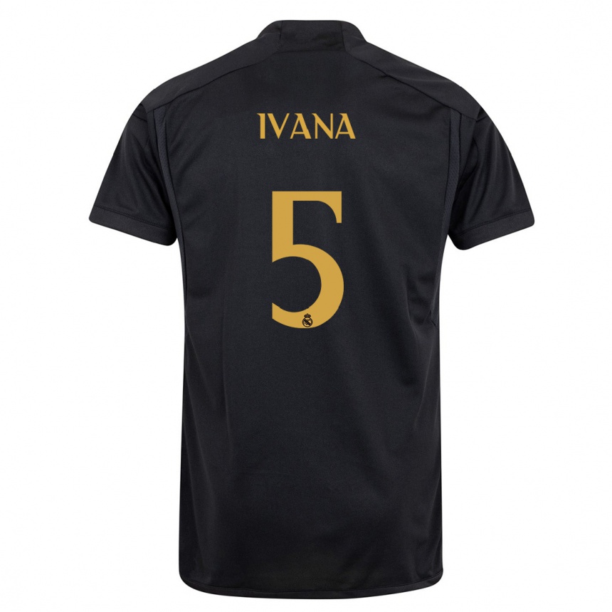 Vaikiškas Ivana Andres #5 Juoda Trečias Marškinėliai 2023/24 T-Shirt