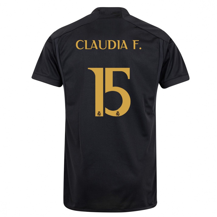 Vaikiškas Claudia Florentino #15 Juoda Trečias Marškinėliai 2023/24 T-Shirt