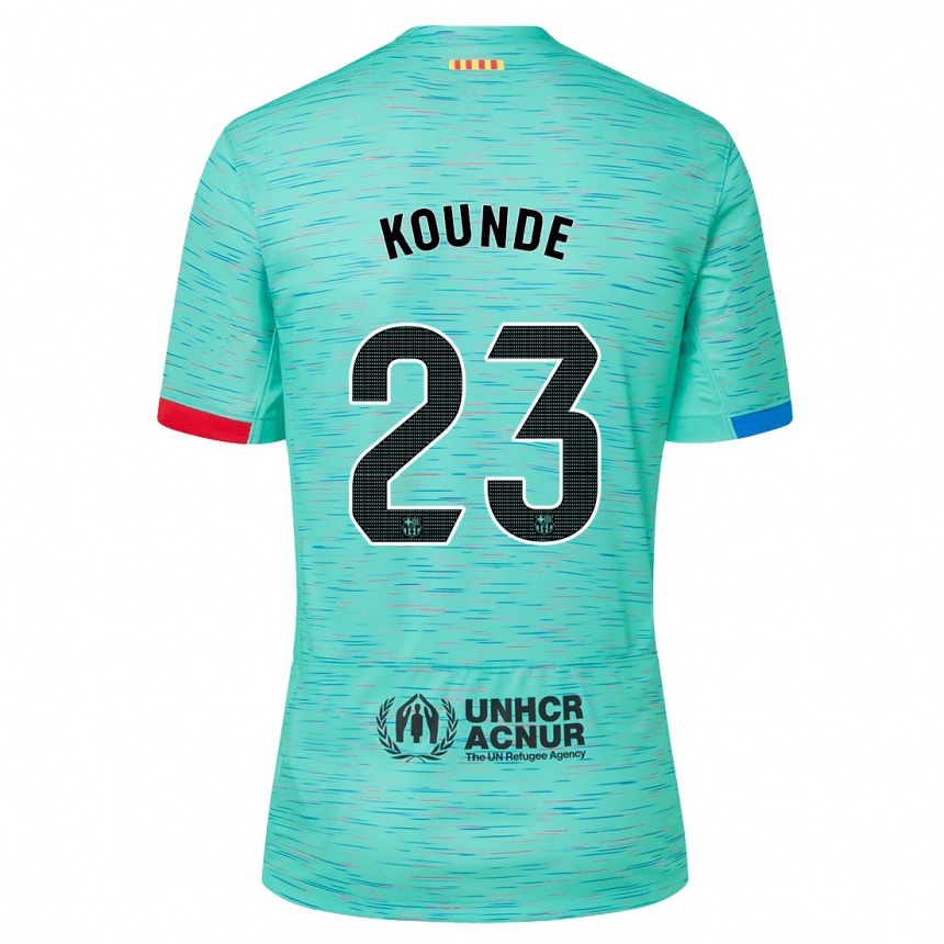 Vaikiškas Jules Kounde #23 Šviesus Aqua Trečias Marškinėliai 2023/24 T-Shirt