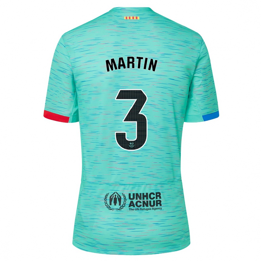 Vaikiškas Gerard Martin #3 Šviesus Aqua Trečias Marškinėliai 2023/24 T-Shirt