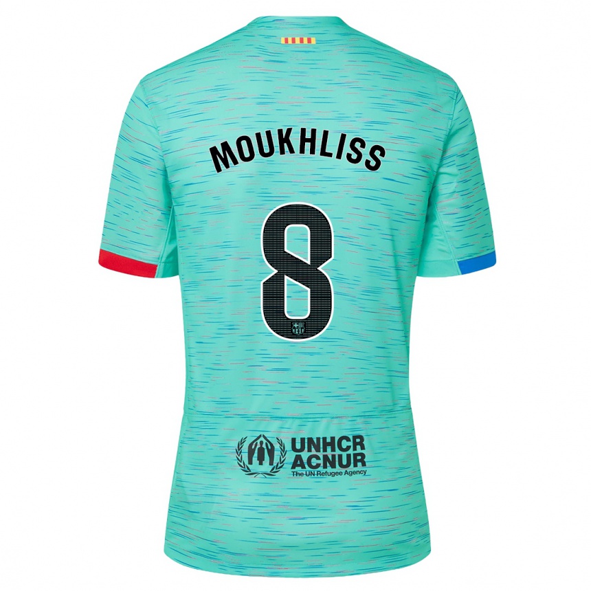 Vaikiškas Moha Moukhliss #8 Šviesus Aqua Trečias Marškinėliai 2023/24 T-Shirt