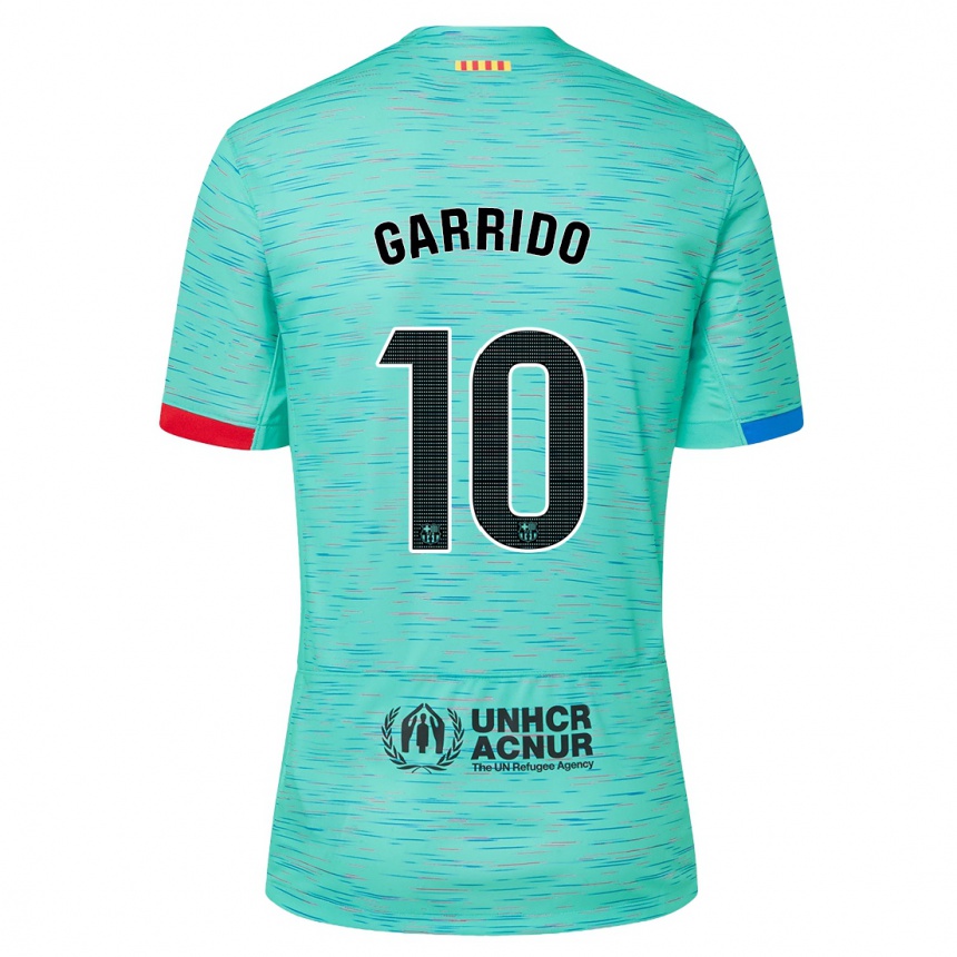 Vaikiškas Aleix Garrido #10 Šviesus Aqua Trečias Marškinėliai 2023/24 T-Shirt