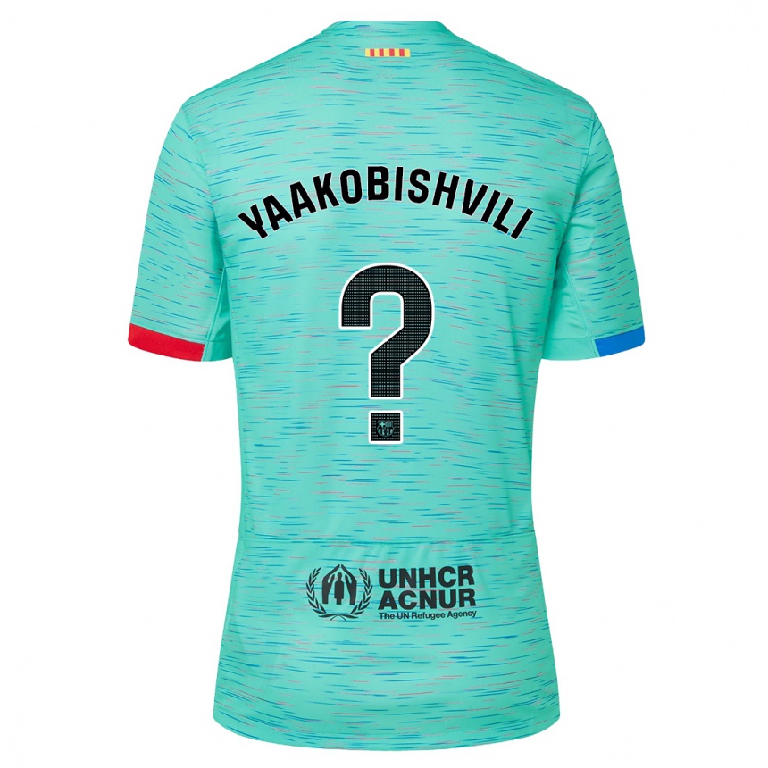 Vaikiškas Áron Yaakobishvili #0 Šviesus Aqua Trečias Marškinėliai 2023/24 T-Shirt