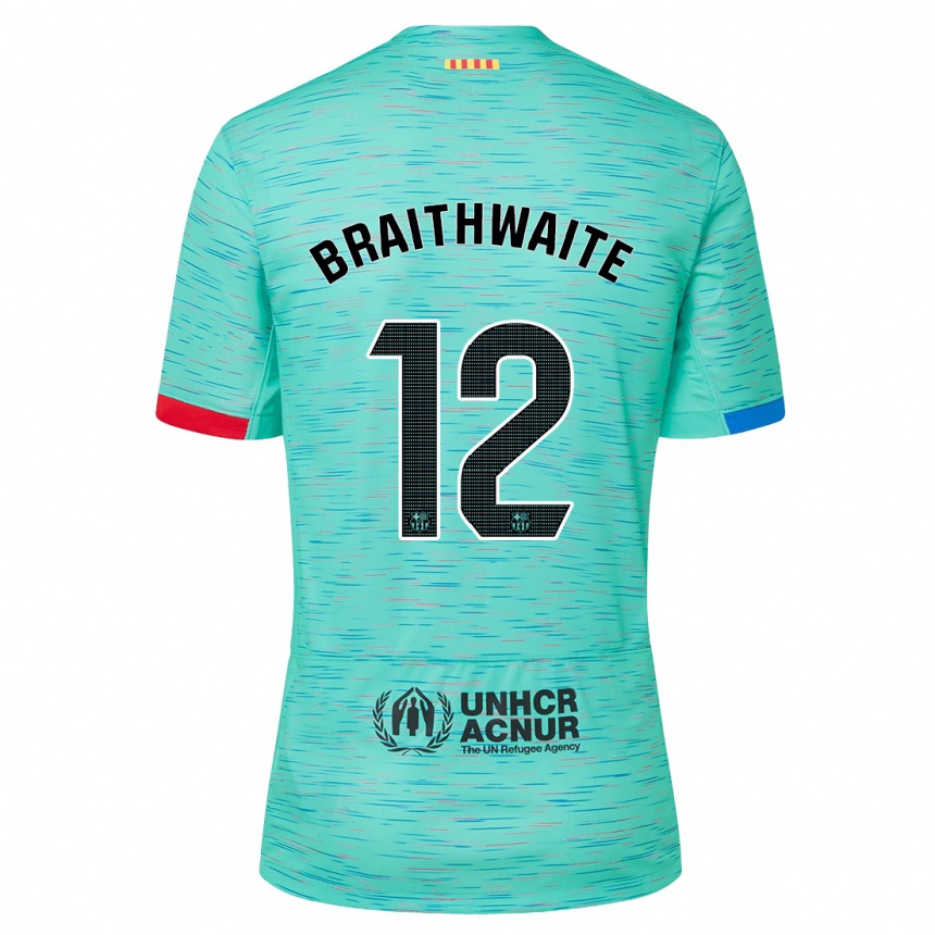 Vaikiškas Martin Braithwaite #12 Šviesus Aqua Trečias Marškinėliai 2023/24 T-Shirt