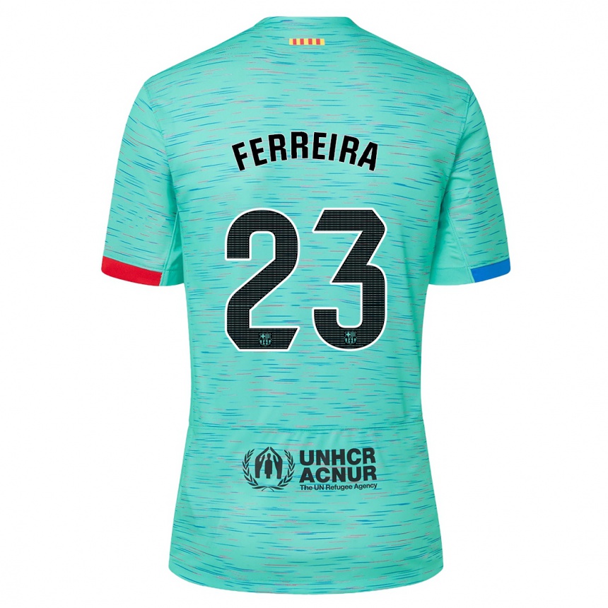 Vaikiškas Geyse Ferreira #23 Šviesus Aqua Trečias Marškinėliai 2023/24 T-Shirt