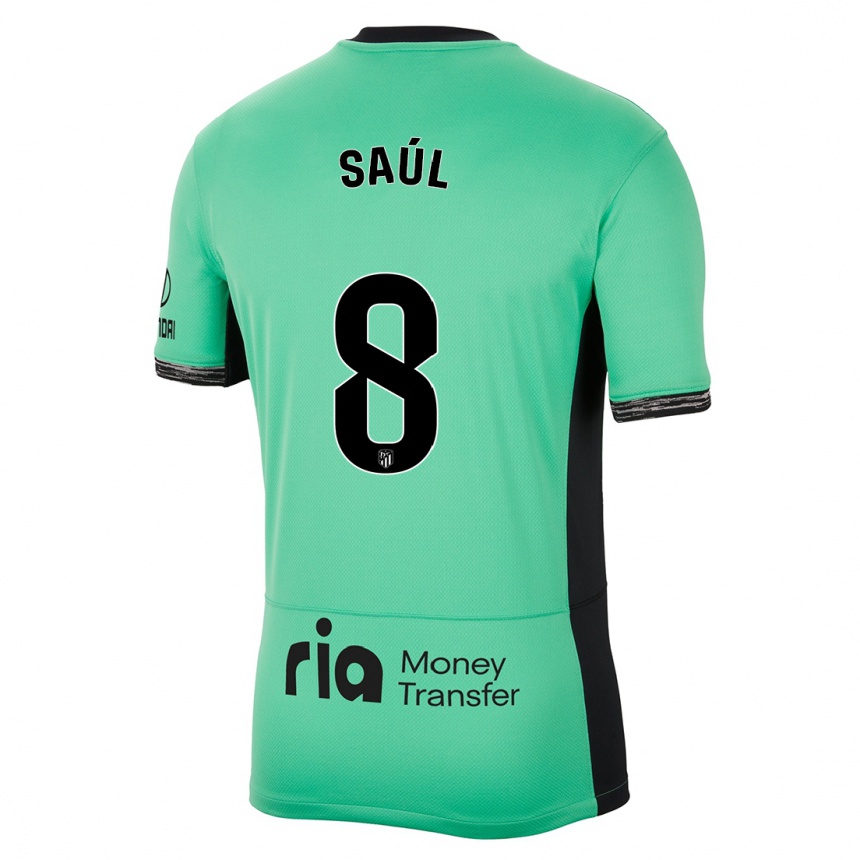 Vaikiškas Saul Niguez #8 Pavasario Žalia Trečias Marškinėliai 2023/24 T-Shirt