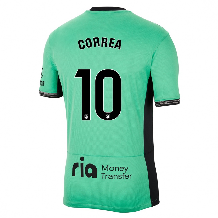 Vaikiškas Angel Correa #10 Pavasario Žalia Trečias Marškinėliai 2023/24 T-Shirt